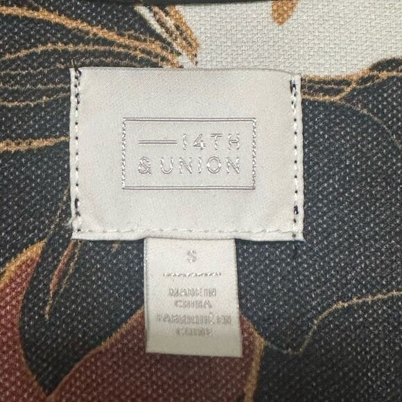 Print Blazer Style Coat / Top size Small - Picture 4 of 5